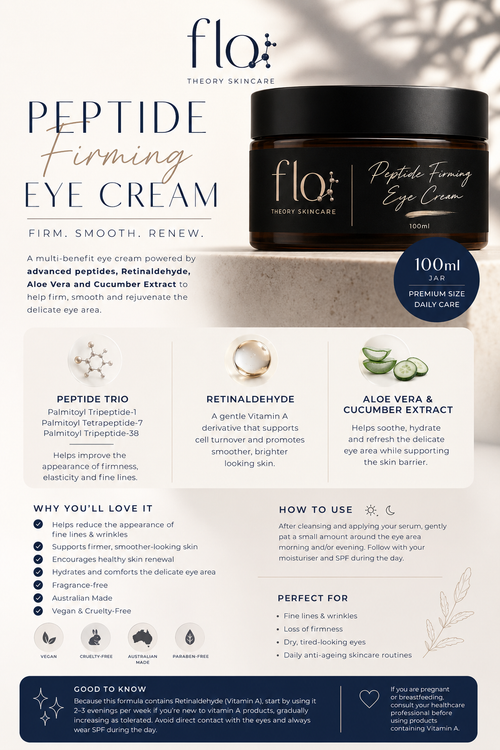 Flo Theory peptide eye cream for brightening and firming